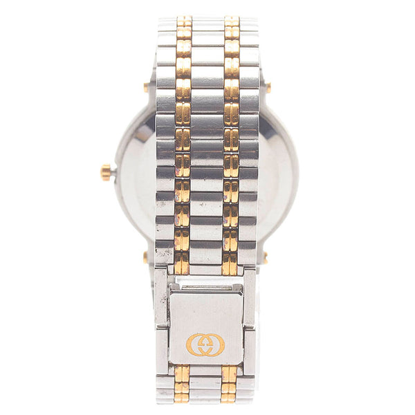 グッチ コンビ 腕時計 9000M クオーツ グレー文字盤 ステンレススチール レディース GUCCI 【中古】