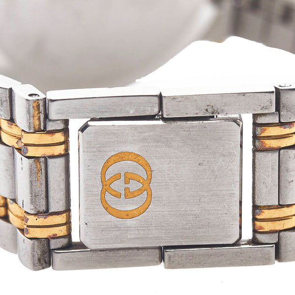 グッチ コンビ 腕時計 9000M クオーツ グレー文字盤 ステンレススチール レディース GUCCI 【中古】