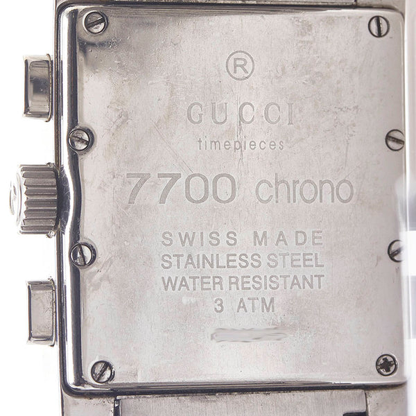 グッチ 腕時計 7700 クオーツ シルバー文字盤 ステンレススチール メンズ GUCCI 【中古】