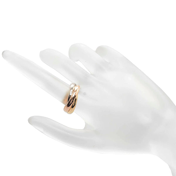 カルティエ トリニティ3カラー リング 指輪 K18YG イエローゴールド K18WG ホワイトゴールド K18PG ピンクゴールド レディース CARTIER 【中古】