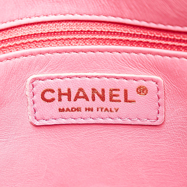 シャネル ココマーク クロコ型押し ハンドバッグ ピンク レザー レディース CHANEL 【中古】