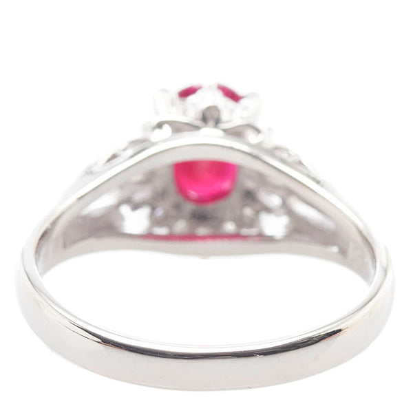 Pt900 プラチナ ルビー1.25ct ダイヤ0.18ct リング 指輪 レディース 11.5号 【中古】