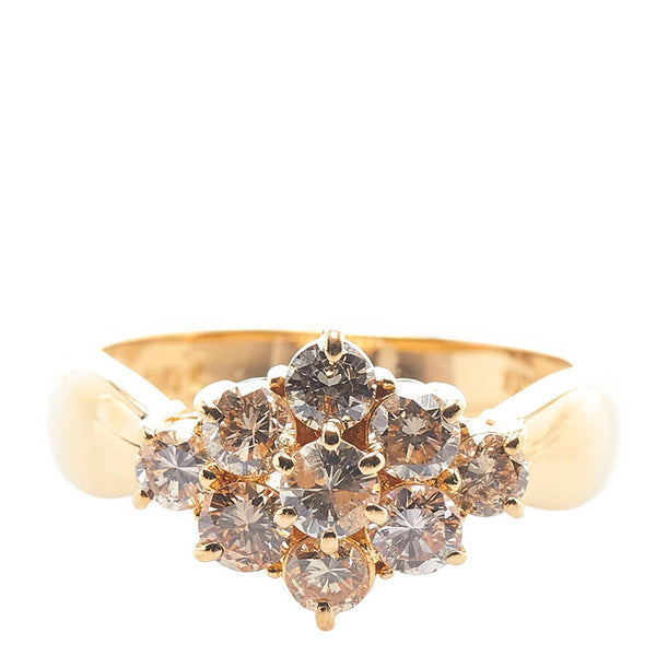 K18YG イエローゴールド ダイヤ1.00ct リング 指輪 レディース 12号 【中古】