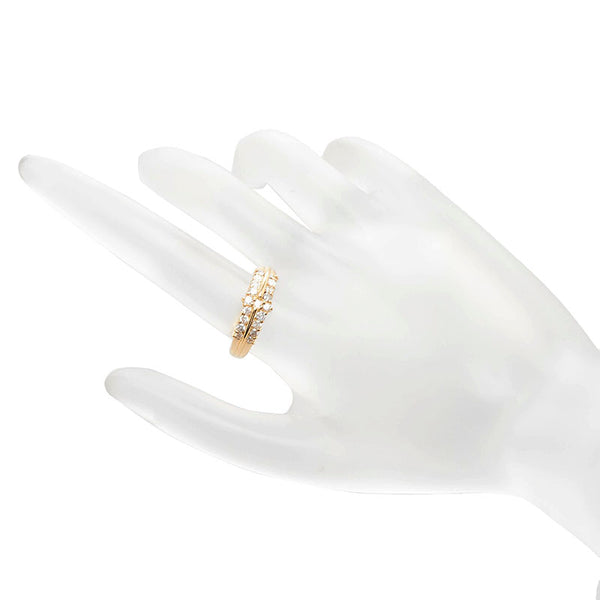 K18YG イエローゴールド ダイヤ0.55ct リング 指輪 レディース 12.5号 【中古】