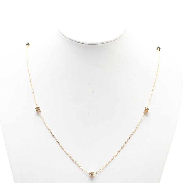 グッチ キューブ ネックレス ラリエット K18YG イエローゴールド レディース GUCCI 【中古】