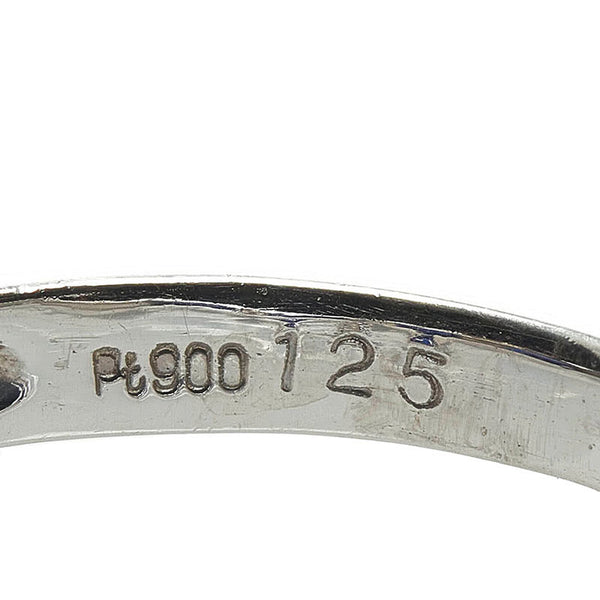 Pt900 プラチナ サファイア1.25ct ダイヤ0.03ct リング 指輪 レディース 12.5号 【中古】