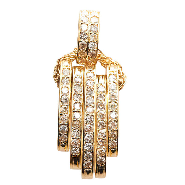 K18YG イエローゴールド ダイヤ1.00ct ペンダントトップ レディース 【中古】