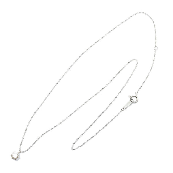 Pt900 プラチナ Pt850 プラチナ ダイヤ0.40ct 一粒 ネックレス ペンダント レディース 【中古】