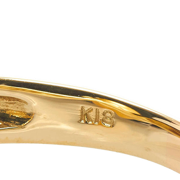 K18YG イエローゴールド パール12mm ダイヤ0.11ct リング 指輪 レディース 12.5号 【中古】