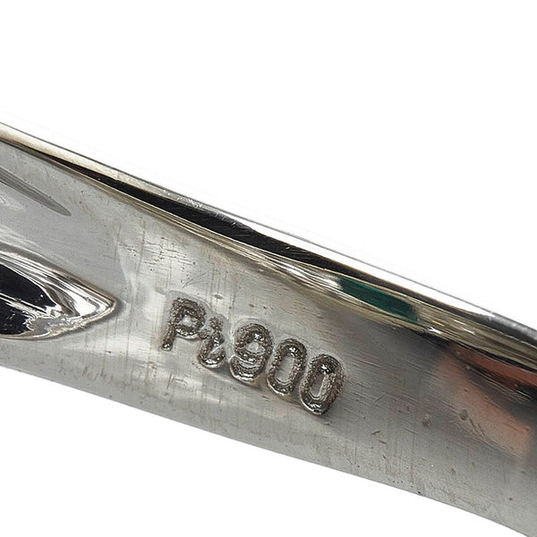 Pt900 プラチナ エメラルド1.107ct ダイヤ0.50ct リング 指輪 レディース 12号 【中古】