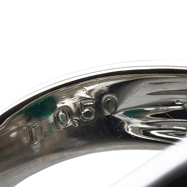 Pt900 プラチナ エメラルド1.107ct ダイヤ0.50ct リング 指輪 レディース 12号 【中古】