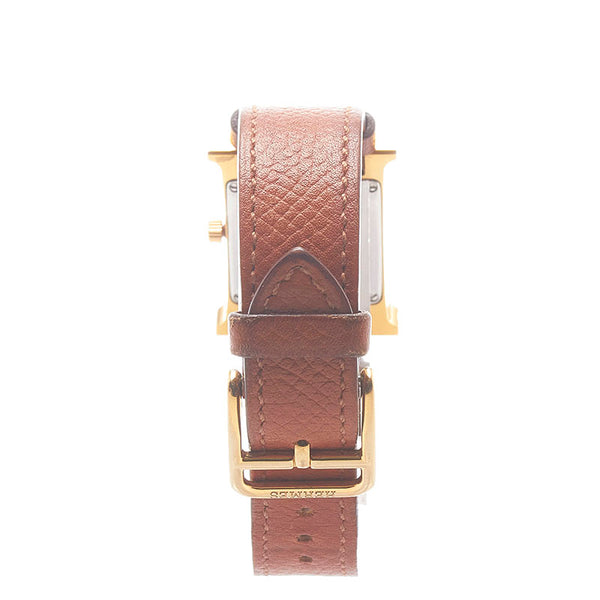 エルメス Hウォッチ 腕時計 HH1.201 クオーツ ホワイト文字盤 ステンレススチール レディース HERMES 【中古】