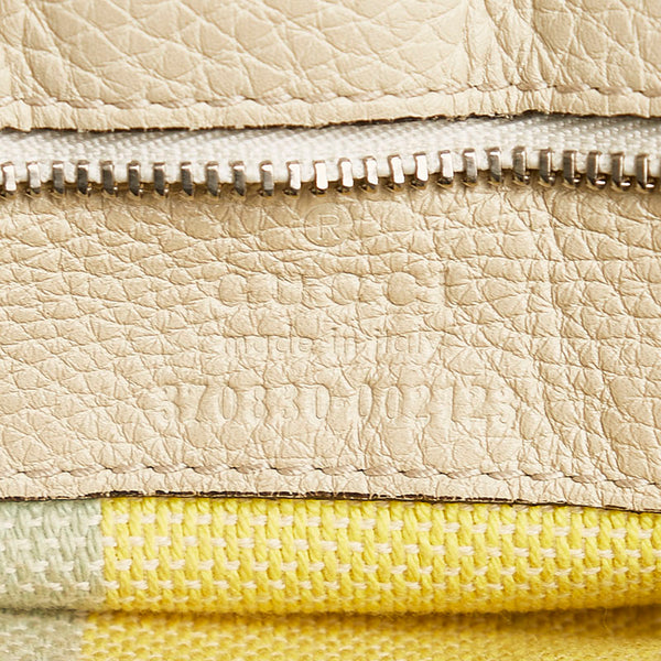 グッチ バンブー ハンドバッグ ショルダーバッグ 2WAY 370830 アイボリー ホワイト レザー レディース GUCCI 【中古】