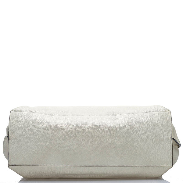 グッチ バンブー ハンドバッグ ショルダーバッグ 2WAY 370830 アイボリー ホワイト レザー レディース GUCCI 【中古】