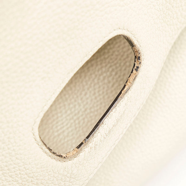 グッチ バンブー ハンドバッグ ショルダーバッグ 2WAY 370830 アイボリー ホワイト レザー レディース GUCCI 【中古】