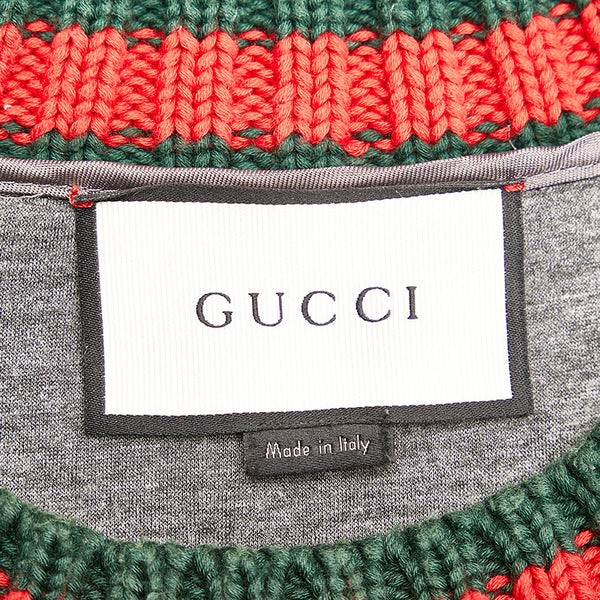 グッチ ブルームス 花 フラワー シェリーライン スウェット サイズ：XXL ワインレッド マルチ レーヨン コットン メンズ GUCCI 【中古】