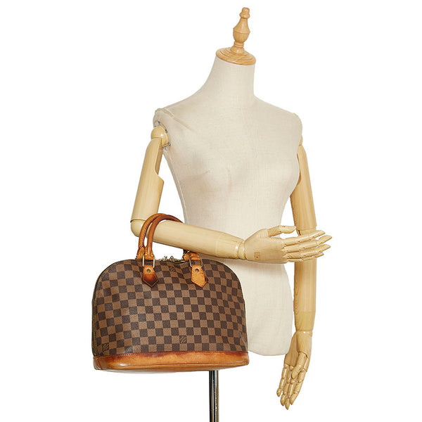 ルイ ヴィトン ダミエ アルマ スペシャルオーダー ハンドバッグ N51131 ブラウン PVC レザー レディース LOUIS VUITTON 【中古】