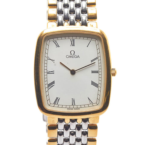 オメガ デビル 腕時計 クオーツ ホワイト文字盤 ステンレススチール メンズ OMEGA 【中古】