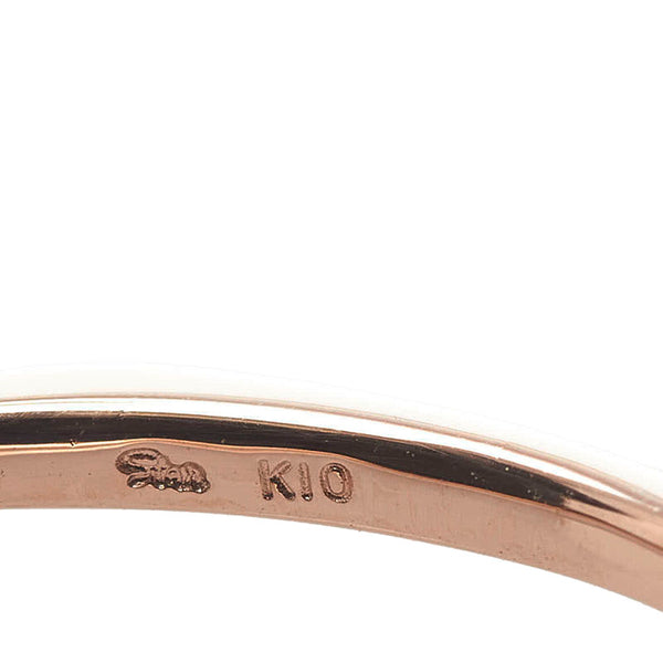 スタージュエリー K10PG ピンクゴールド ダイヤ0.09ct リング 指輪 レディース STAR JEWELRY 11号 【中古】