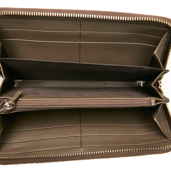 グッチ ソーホー ラウンドファスナー 長財布 308004 0416 ブラウン レザー レディース GUCCI 【中古】