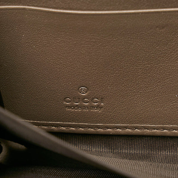 グッチ ソーホー ラウンドファスナー 長財布 308004 0416 ブラウン レザー レディース GUCCI 【中古】