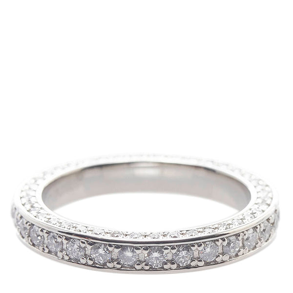 Pt950 プラチナ ダイヤ1.00ct フルエタニティ リング 指輪 レディース 11.5号 【中古】