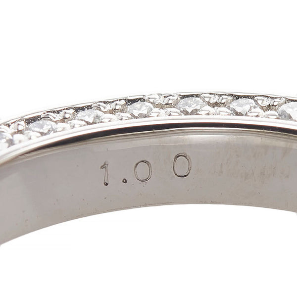 Pt950 プラチナ ダイヤ1.00ct フルエタニティ リング 指輪 レディース 11.5号 【中古】