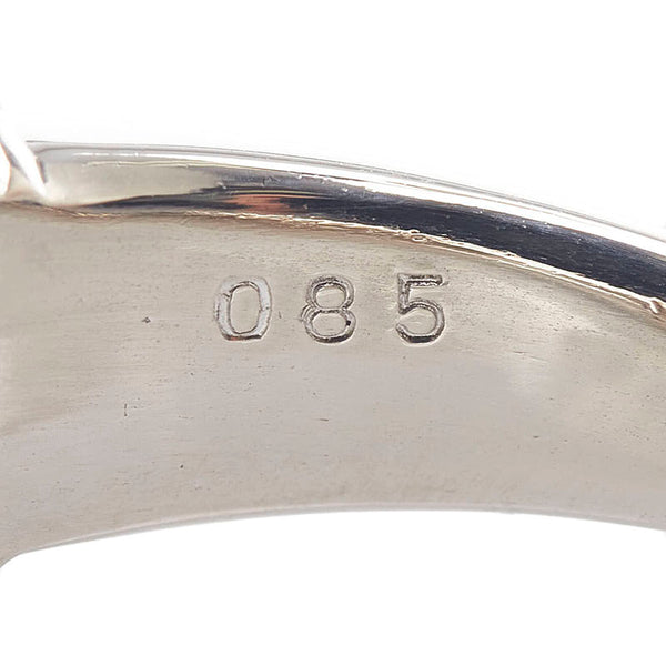 Pt900 プラチナ キャッツアイ4.17ct ダイヤ0.85ct リング 指輪 レディース 15.5号 【中古】