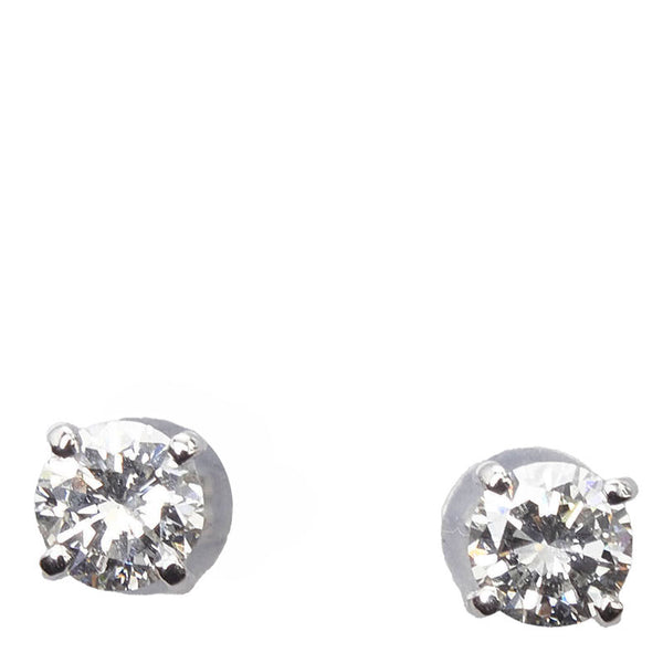 Pt900 プラチナ ダイヤ0.523ct ダイヤ0.507ct ピアス レディース 【中古】