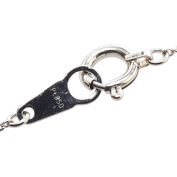 Pt900 プラチナ Pt850 プラチナ ルビー0.45ct ダイヤ0.07ct ネックレス ペンダント レディース 【中古】
