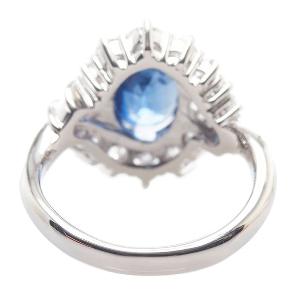Pt900 プラチナ サファイア3.236ct ダイヤ0.86ct リング 指輪 レディース 12.5号 【中古】