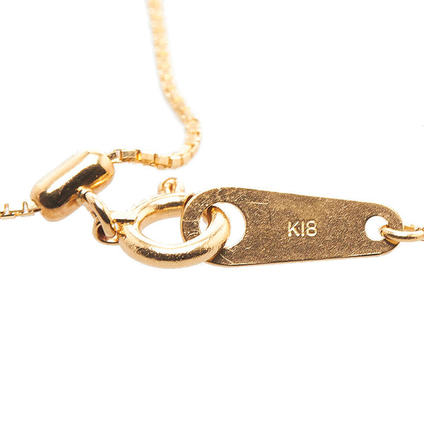 K18YG イエローゴールド ダイヤ0.71ct 鹿の角 植物 モチーフ ネックレス レディース 【中古】
