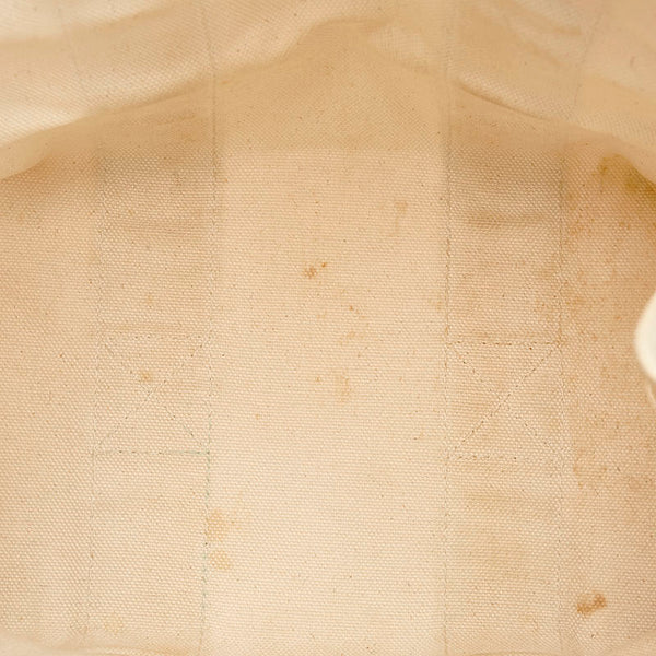 エルメス ボラボラPM トートバッグ ハンドバッグ ターコイズブルー ホワイト キャンバス レディース HERMES 【中古】