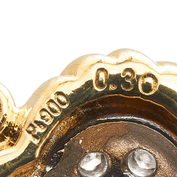 ノーブランド Pt900 プラチナ K18YG イエローゴールド コンビ ダイヤ0.30ct ハート ペンダントトップ レディース no brand 【中古】
