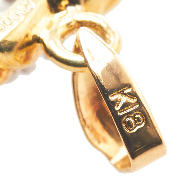 ノーブランド Pt900 プラチナ K18YG イエローゴールド コンビ ダイヤ0.30ct ハート ペンダントトップ レディース no brand 【中古】