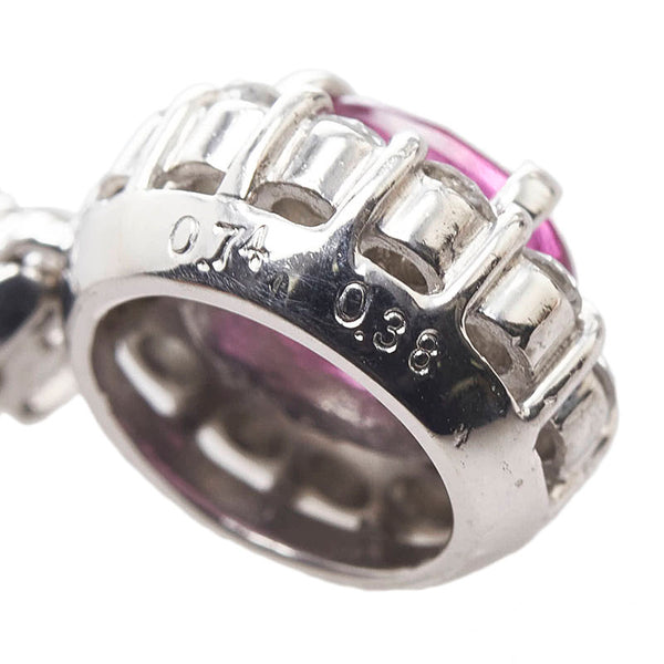 Pt900 プラチナ Pt850 プラチナ ルビー0.74ct ダイヤ0.38ct ネックレス レディース 【中古】