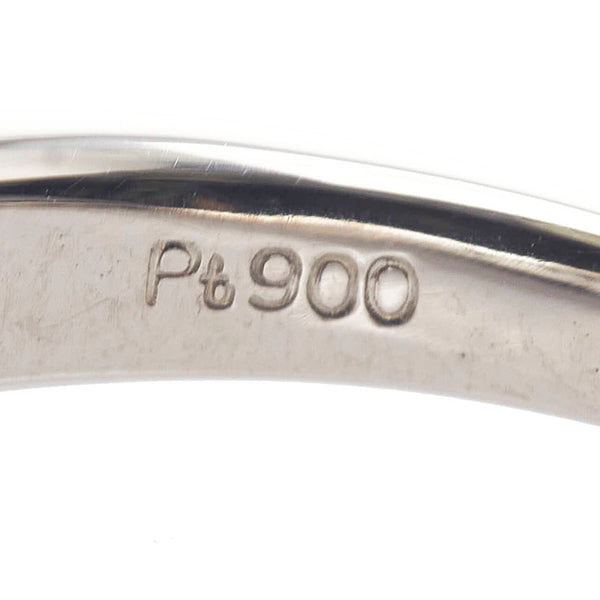 Pt900 プラチナ シリマナイトキャッツアイ4.36ct ダイヤ0.51ct リング 指輪 レディース 16号 【中古】
