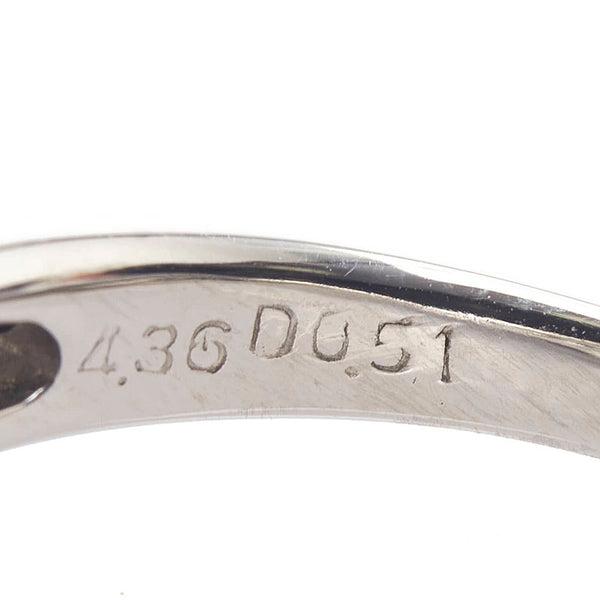 Pt900 プラチナ シリマナイトキャッツアイ4.36ct ダイヤ0.51ct リング 指輪 レディース 16号 【中古】