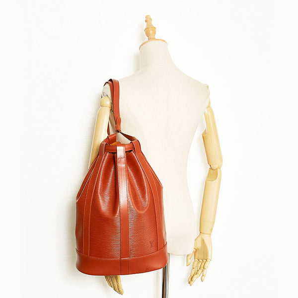 ルイ ヴィトン エピ ランドネPM ショルダーバッグ M52353 ケニアン ブラウン レザー レディース LOUIS VUITTON 【中古】