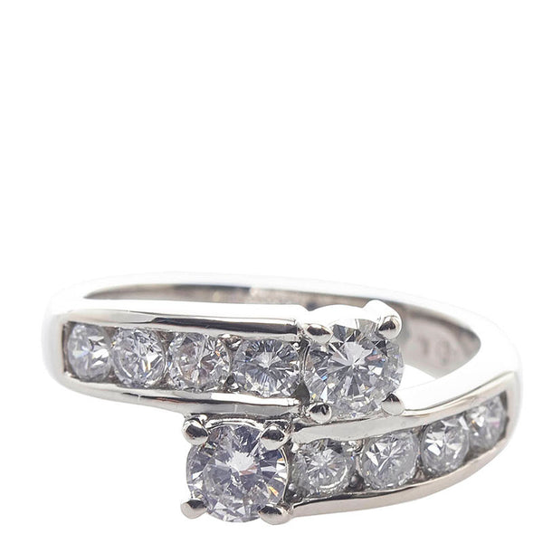 Pt900 プラチナ ダイヤ1.00ct リング 指輪 レディース 10.5号 【中古】