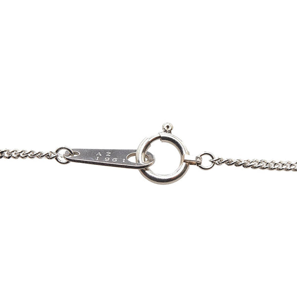 Pt850 プラチナ ダイヤ0.41ct ダイヤ0.60ct ペンダントネックレス レディース 【中古】