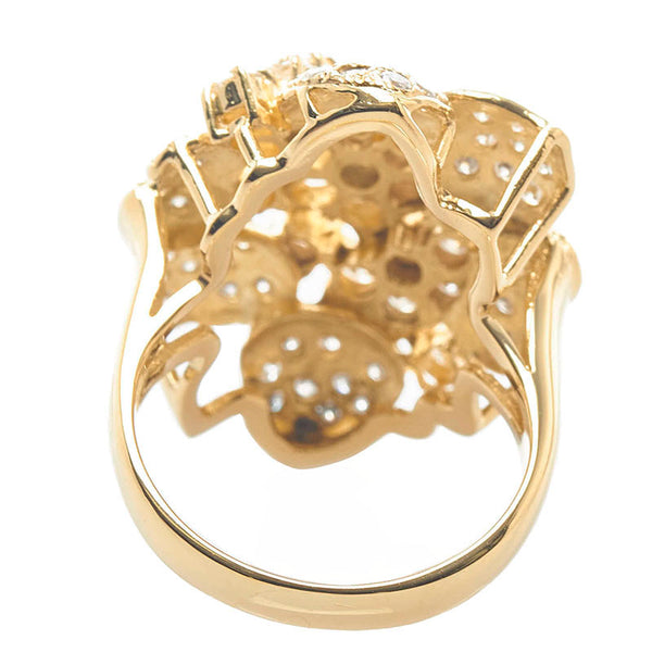 イエローゴールド K18YG イエローゴールド ダイヤ2.00ct リング 指輪 レディース 12号 【中古】