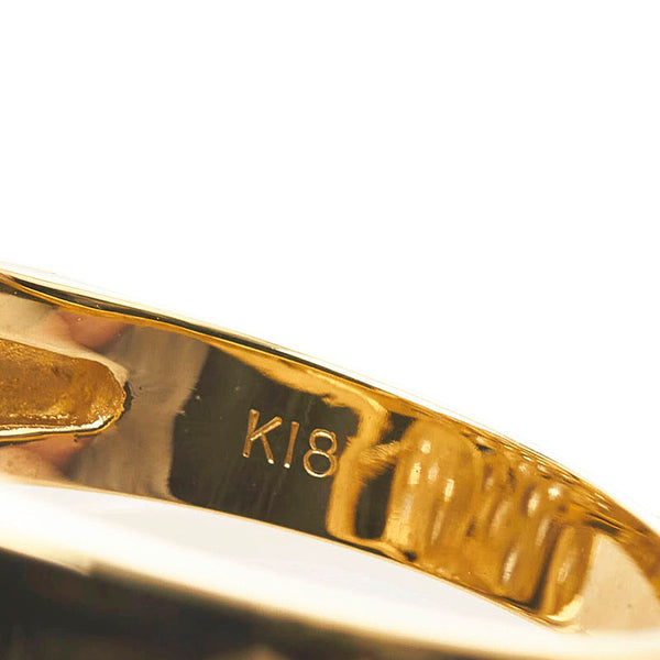 イエローゴールド K18YG イエローゴールド ダイヤ2.00ct リング 指輪 レディース 12号 【中古】
