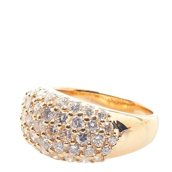 K18YG イエローゴールド ダイヤ2.55ct リング 指輪 レディース 12号 【中古】