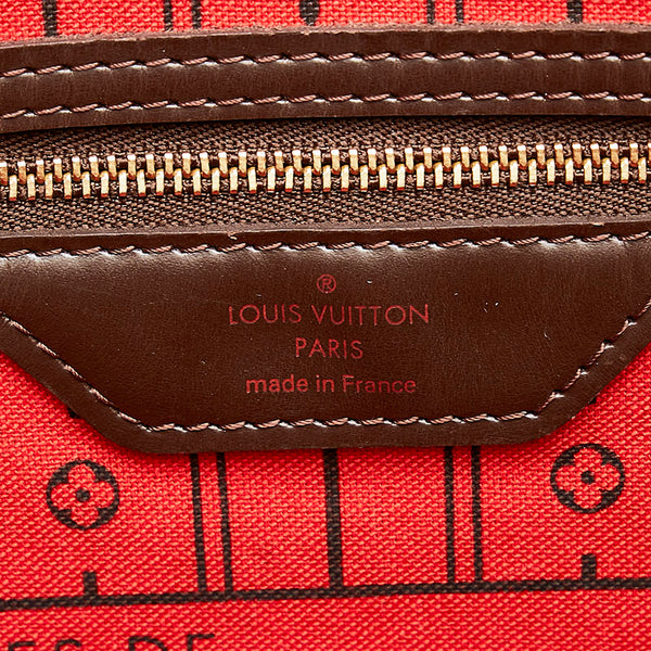 ルイ ヴィトン ダミエ ネヴァーフルMM トートバッグ ショルダーバッグ N51105 ブラウン PVC レザー レディース LOUIS VUITTON 【中古】