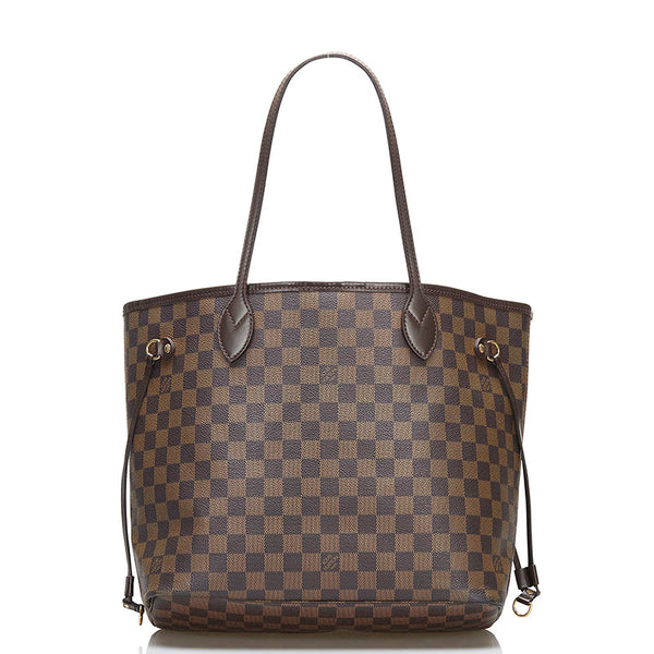 ルイ ヴィトン ダミエ ネヴァーフルMM トートバッグ ショルダーバッグ N51105 ブラウン PVC レザー レディース LOUIS VUITTON 【中古】