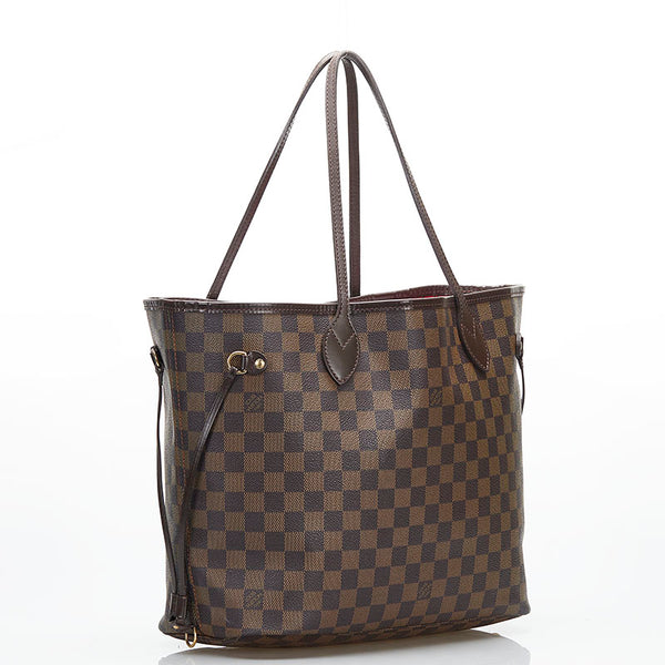 ルイ ヴィトン ダミエ ネヴァーフルMM トートバッグ ショルダーバッグ N51105 ブラウン PVC レザー レディース LOUIS VUITTON 【中古】