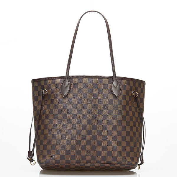 ルイ ヴィトン ダミエ ネヴァーフルMM トートバッグ ショルダーバッグ N51105 ブラウン PVC レザー レディース LOUIS VUITTON 【中古】