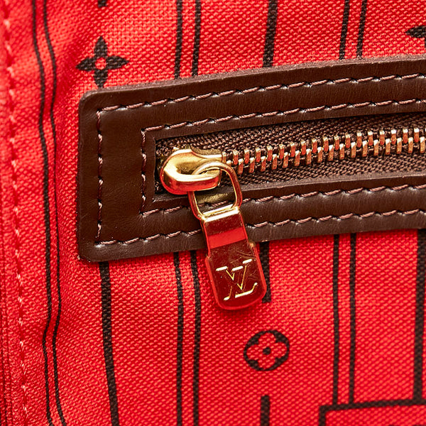 ルイ ヴィトン ダミエ ネヴァーフルMM トートバッグ ショルダーバッグ N51105 ブラウン PVC レザー レディース LOUIS VUITTON 【中古】
