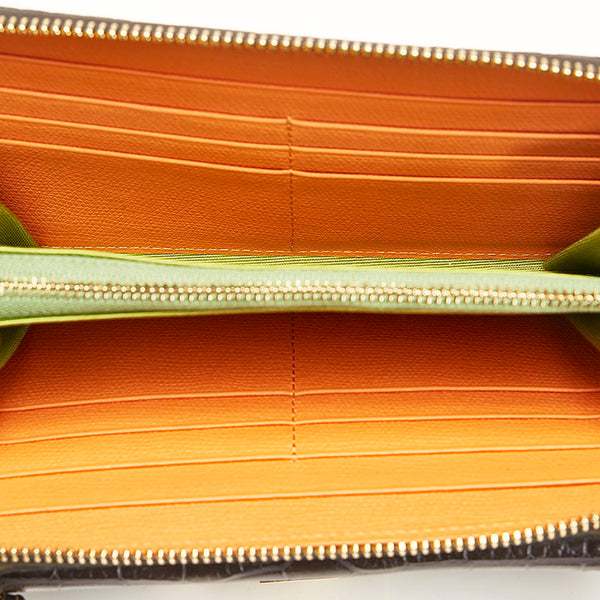 エーディーエムジェイ クロコ型押し ショルダーバッグ チェーンウォレット パープル レザー レディース ADMJアクセソワ 【中古】